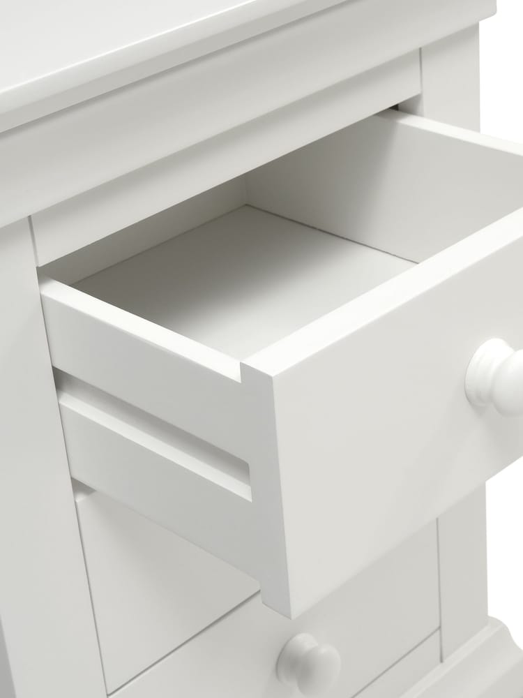 Cotswold Company Warm White Chantilly 3 Drawer Bedside Table - Image 6 of 6