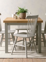 Cotswold Company Pebble Grey 'Simply Cotswold' Square 2-4 Seater Extending Dining Table - Image 1 of 5