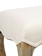 Cotswold Company Limewash Oak Camille Dressing Table Stool - Image 4 of 4