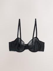 Black Non Pad Balcony Premium Lace Bra - Image 9 of 11