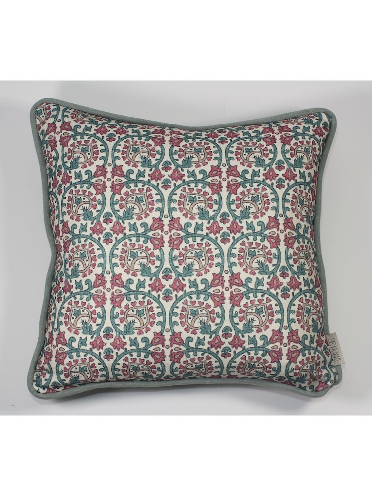 Esselle Blue Veda Linen Cushion - Image 1 of 5