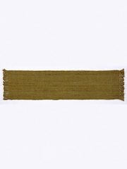 Esselle Green Whitefield 60x230cm Olive Handwoven Boucle Runner Tassel - Image 1 of 1