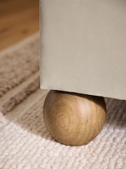 Soft Velvet Pebble Natural Demi Upholstered Bed Frame - Image 5 of 6