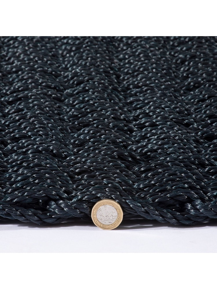 Esselle Blue Didsbury 55x100cm Braided Polypropylene Mat - Image 5 of 5