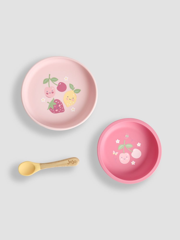 JoJo Maman Bébé Printed Silicone Mealtime Set - Image 2 of 6 JoJo Maman Bébé Printed Silicone Mealtime Set - Image 2 of 6