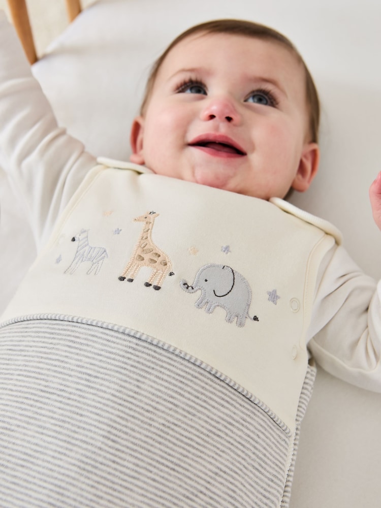 JoJo Maman Bébé Safari Appliqué 2.5 Tog Baby Sleeping Bag - Image 5 of 5