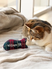 Personalised Christmas Tartan Cat Fish Toy by Jonnys Sister - Image 1 of 3