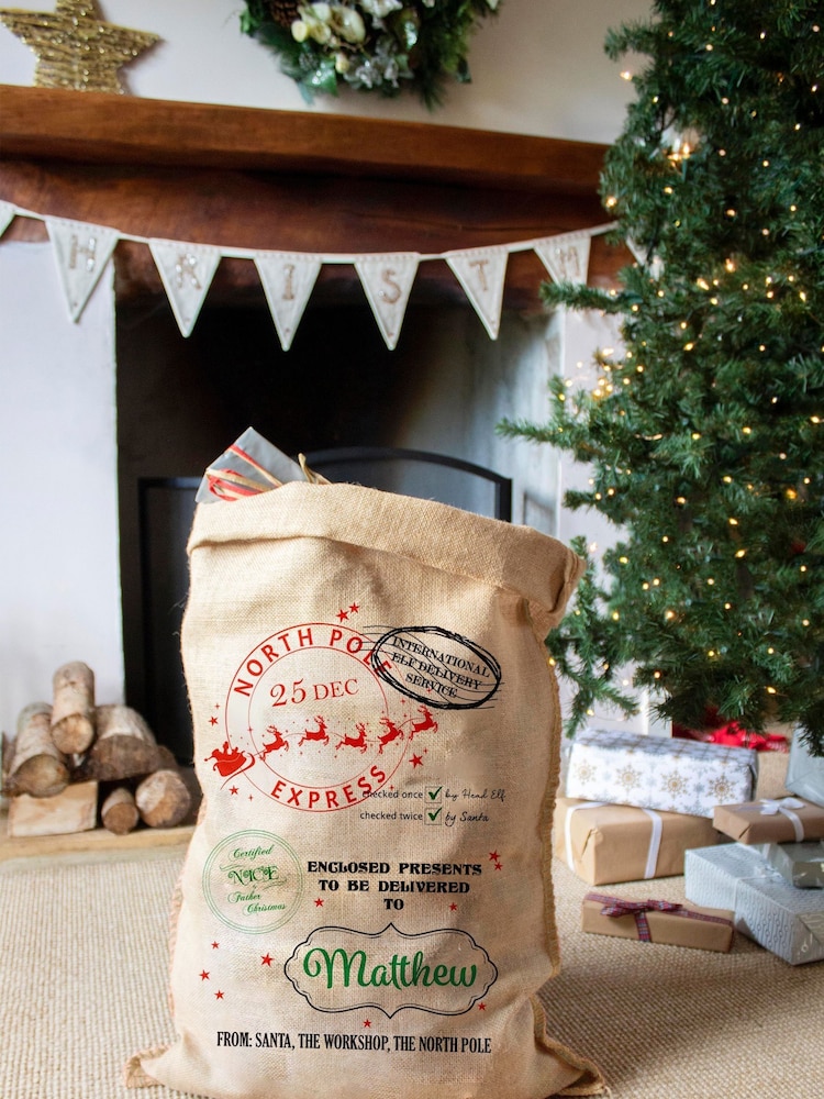 Personalised North Pole Express Christmas Sack by Jonnys Sister - Image 3 of 3
