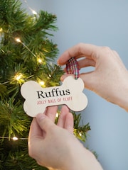 Personalised Dog Bone Wooden Christmas Tree Decoration by Jonnys Sister - Image 3 of 3