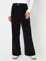 Threadbare Black Wide Leg Corduroy Jeans - Image 1 of 4