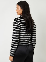 Negru - Pulover tricotat periat Threadbare - Image 3 of 4