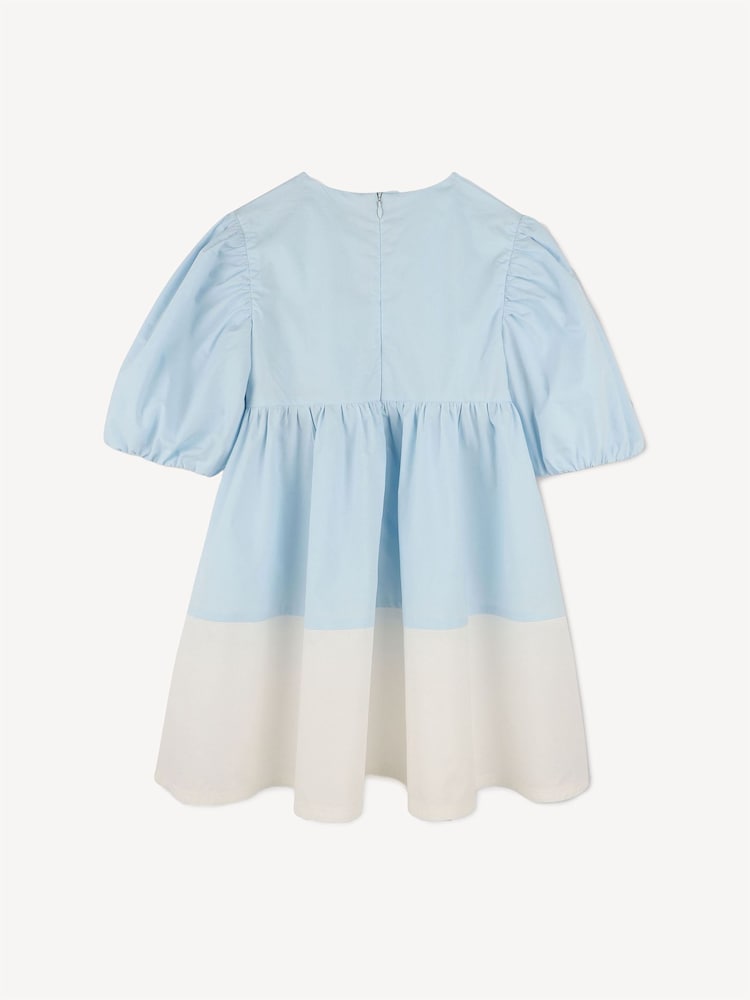 KENZO KIDS Blue Long Sleeve Sunflower 100% Cotton Dress - Image 2 of 2 KENZO KIDS Blue Long Sleeve Sunflower 100% Cotton Dress - Image 2 of 2