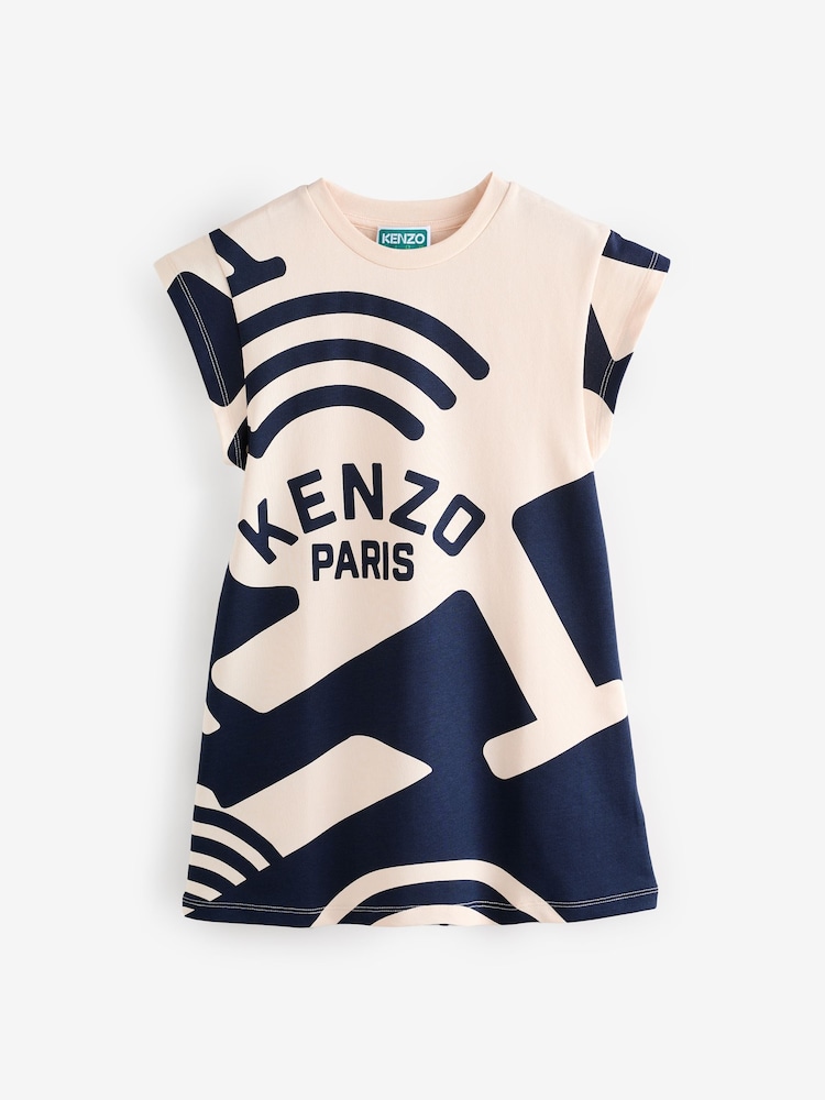 KENZO KIDS Large Logo Blue T-Shirt Dress - Image 1 of 2
