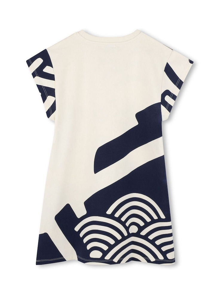 KENZO KIDS Large Logo Blue T-Shirt Dress - Image 2 of 2