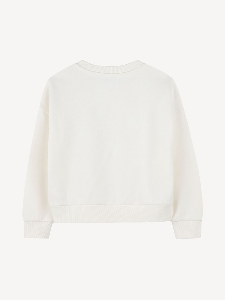 KENZO KIDS Long Sleeve Floral Logo White Sweatshirt - Image 2 of 2