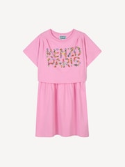 KENZO KIDS Pink Short Sleeve Fruit Logo T-Shirt Dress - Image 1 of 2