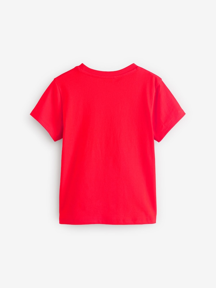 KENZO KIDS Red Short Sleeve Tiger Logo T-Shirt - Imagen 2 de 6