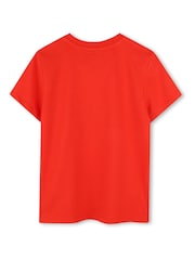 KENZO KIDS Red Short Sleeve Tiger Logo T-Shirt - Imagen 4 de 6