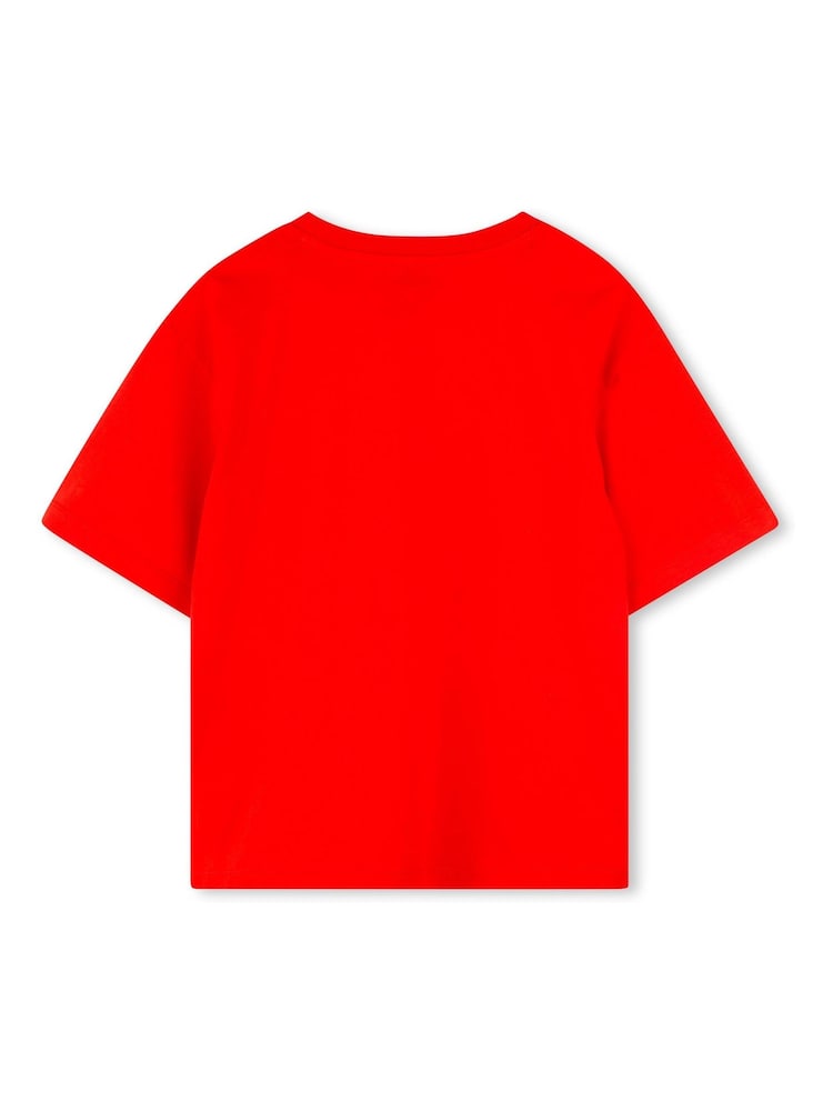KENZO KIDS Red Short Sleeve Tiger Logo T-Shirt - Image 2 of 2