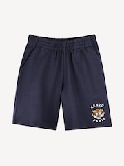KENZO KIDS Blue Small Tiger Logo Bermuda 100% Cotton Shorts - Image 1 of 1