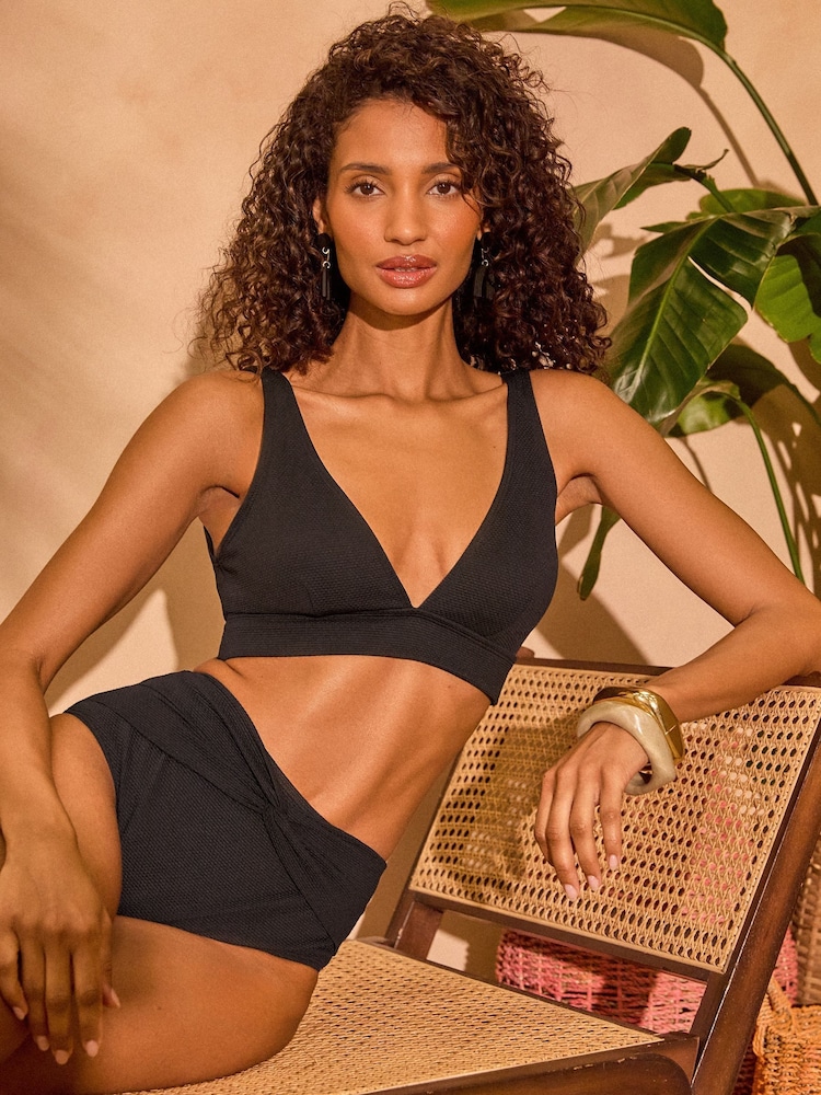 Love & Roses Black Triangle Moulded Bikini Top - Image 1 of 4 Love & Roses Black Triangle Moulded Bikini Top - Image 1 of 4