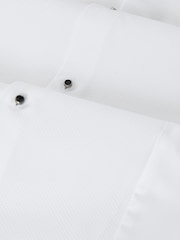 Reiss White Marcel Regular Fit Slim Fit Cotton Marcella Tuxedo Shirt - Image 9 of 9