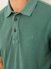 FatFace Emerald Green Short Sleeve Pique Polo - Image 3 of 6