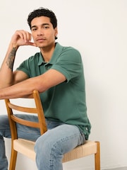 FatFace Emerald Green Short Sleeve Pique Polo - Image 4 of 6