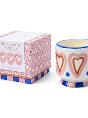 Paddywax Pink Adopo Hearts Ceramic Candle - Image 2 of 3