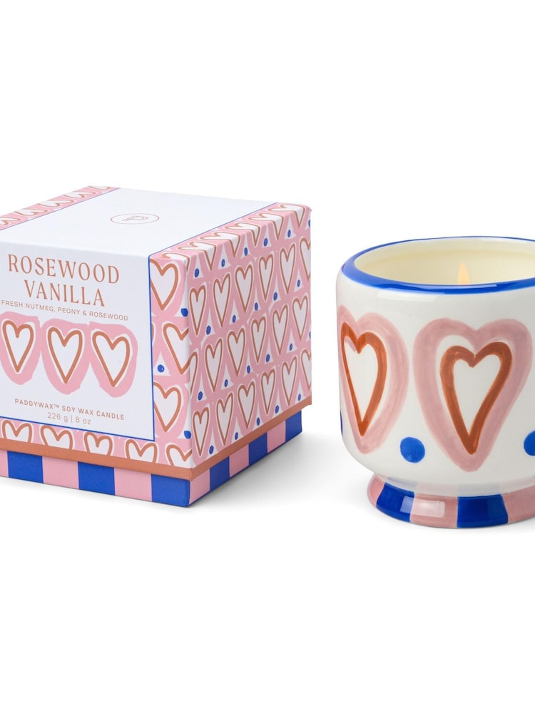 Paddywax Pink Adopo Hearts Ceramic Candle - Image 2 of 3