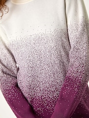 Roman Purple Ombre Knitted Jumper Dress - Image 5 of 5