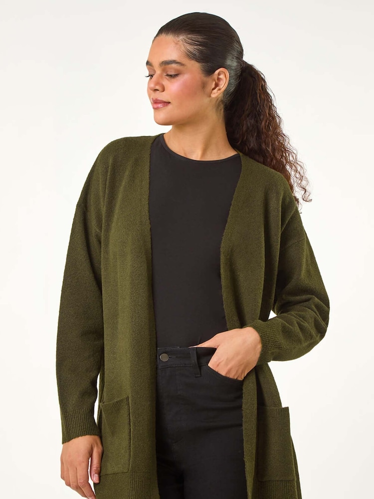 Roman Green Soft Knit Longline Cardigan - Image 6 of 6