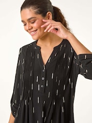 Roman Dash Foil Print Pintuck Shirt - Bild 4 von 5