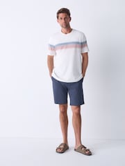 Ecru 100% Cotton Smart Colour Block T-Shirt - Image 2 of 6
