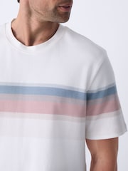 Ecru 100% Cotton Smart Colour Block T-Shirt - Image 4 of 6