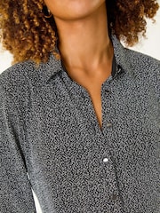 Roman Dotted Glitter Buttoned Shirt - صورة 5 من 5