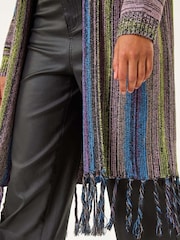 Roman Black Hooded Knit Longline Cardigan - Image 2 of 5