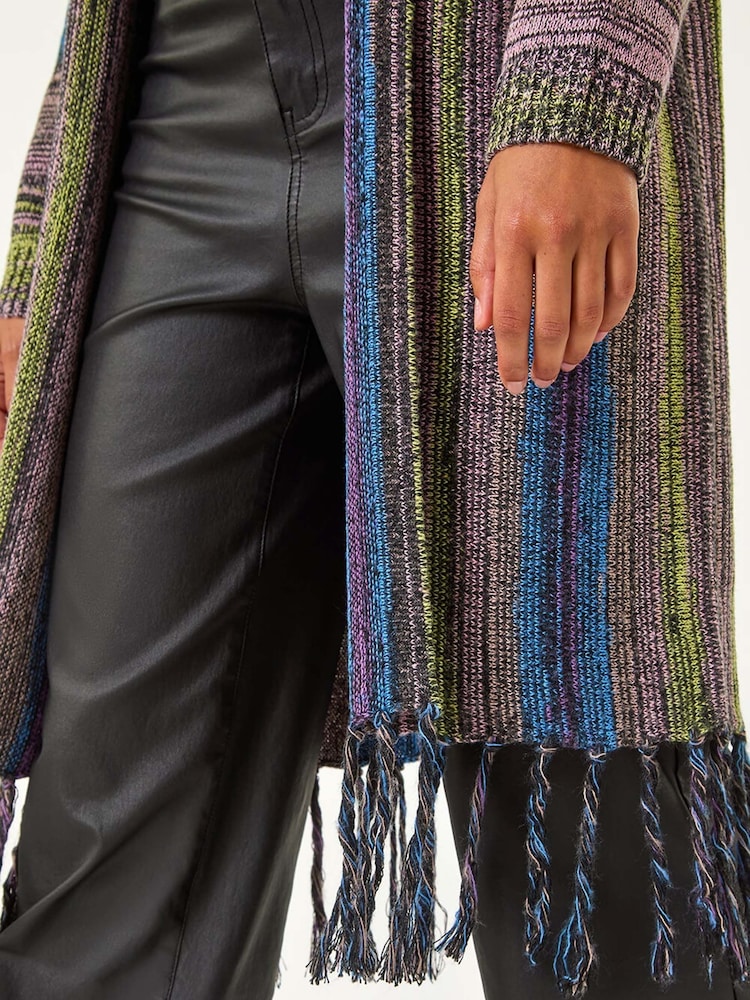 Roman Black Hooded Knit Longline Cardigan - Image 2 of 5