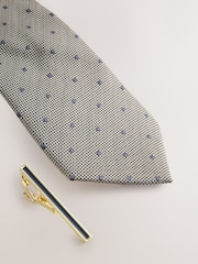 Neutral Polka Dot Tie - Image 2 of 3