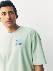 Green Surf Character Regular Fit Graphic Print T-Shirt - Image 4 of 8