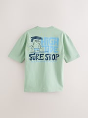 Green Surf Character Regular Fit Graphic Print T-Shirt - Image 6 of 8