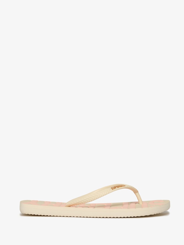 Superdry White Core Logo Flip Flops - Image 2 of 3