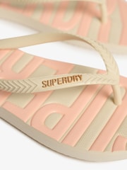 Superdry White Core Logo Flip Flops - Image 3 of 3