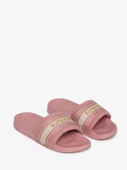 Superdry Pink Webbing Interest Pool Slides - Image 3 of 6