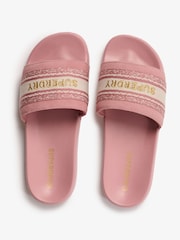 Superdry Pink Webbing Interest Pool Slides - Image 5 of 6