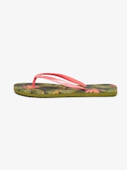 Superdry Green Printed Flip Flops - Image 2 of 6
