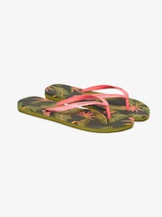 Superdry Green Printed Flip Flops - Image 3 of 6
