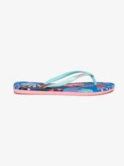 Superdry Blue Printed Flip Flops - Image 1 of 6