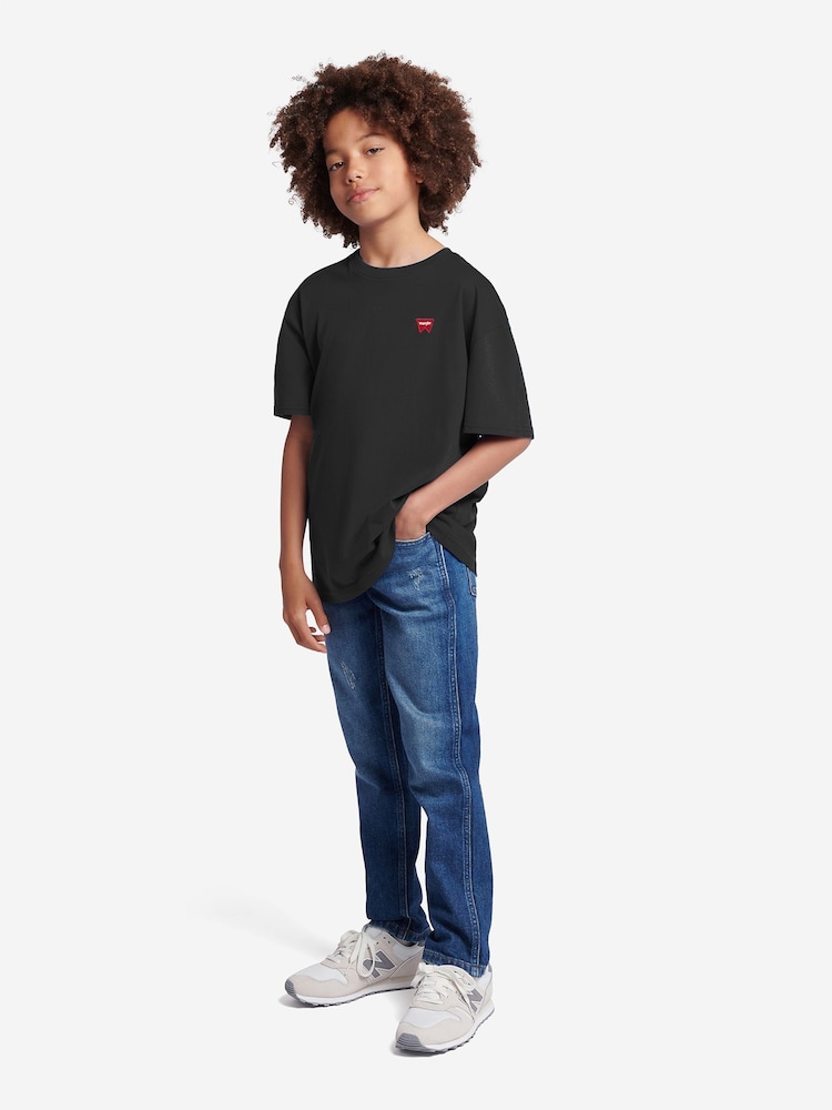 Wrangler Black Boys Festival 100% Cotton T-Shirt - Image 2 of 5