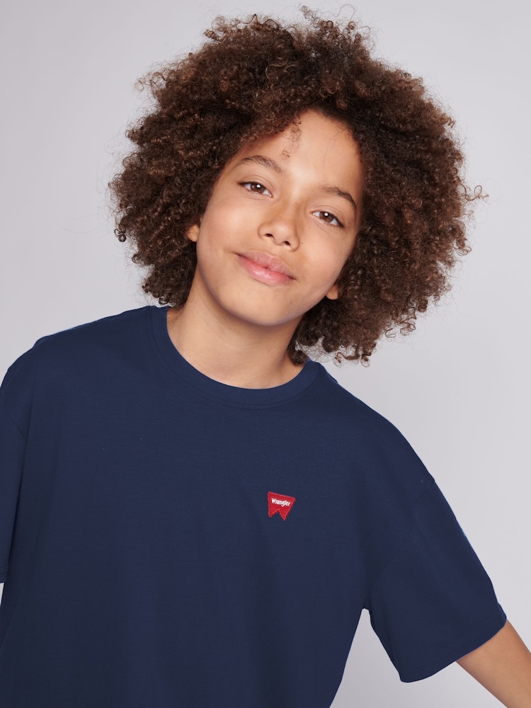 Wrangler Sky Blue Boys Festival 100% Cotton T-Shirt - Image 4 of 8